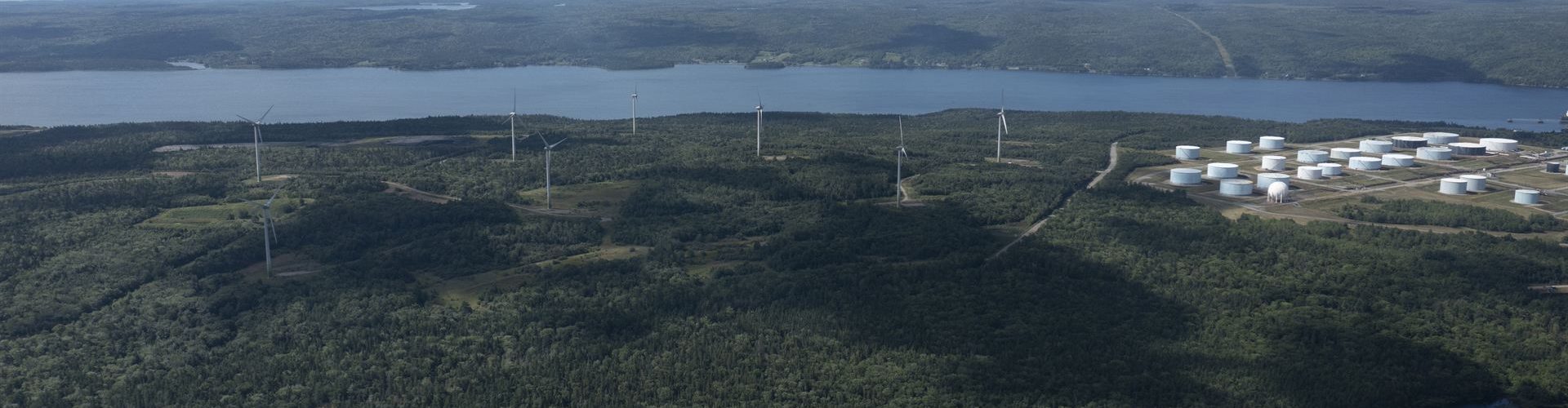 Wind turbines EverWind’s Point Tupper Facility in Richmond County, Nova Scotia